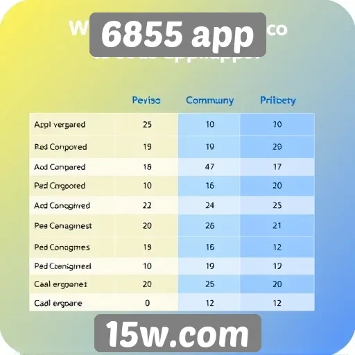 Comparação entre 6855 app e concorrentes no mercado